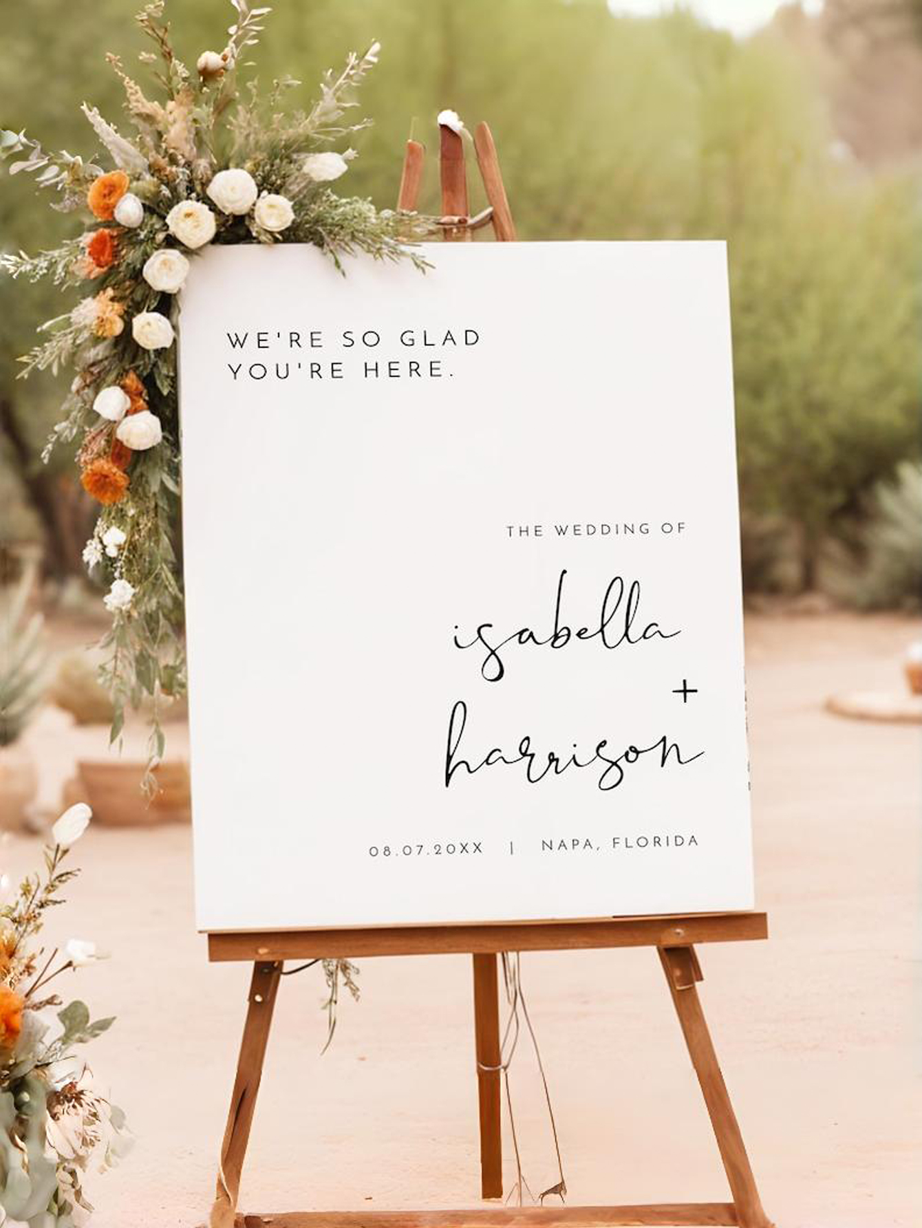 PVC Wedding Welcome Sign Modern Minimalist Welcome Sign Wedding Display